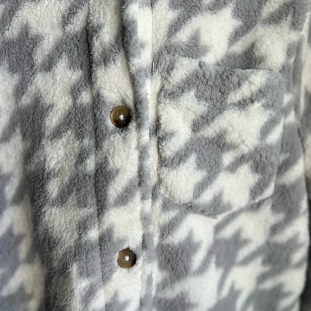cat and jack jacket girl White/Gray Warm button up